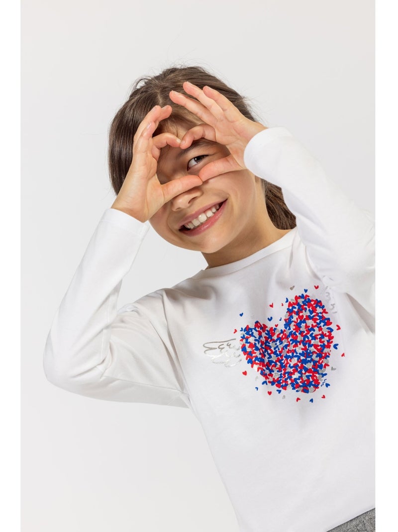 T-shirt manches longues - Terre de Marins Blanc - Kiabi