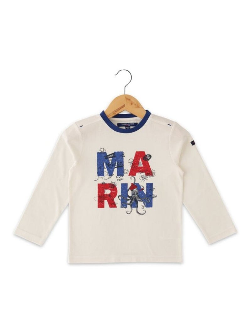 T-shirt manches longues - Terre de Marins Blanc - Kiabi