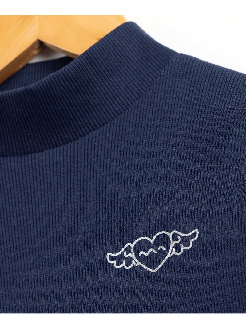 T-shirt manches longues - Terre de Marins Bleu - Kiabi