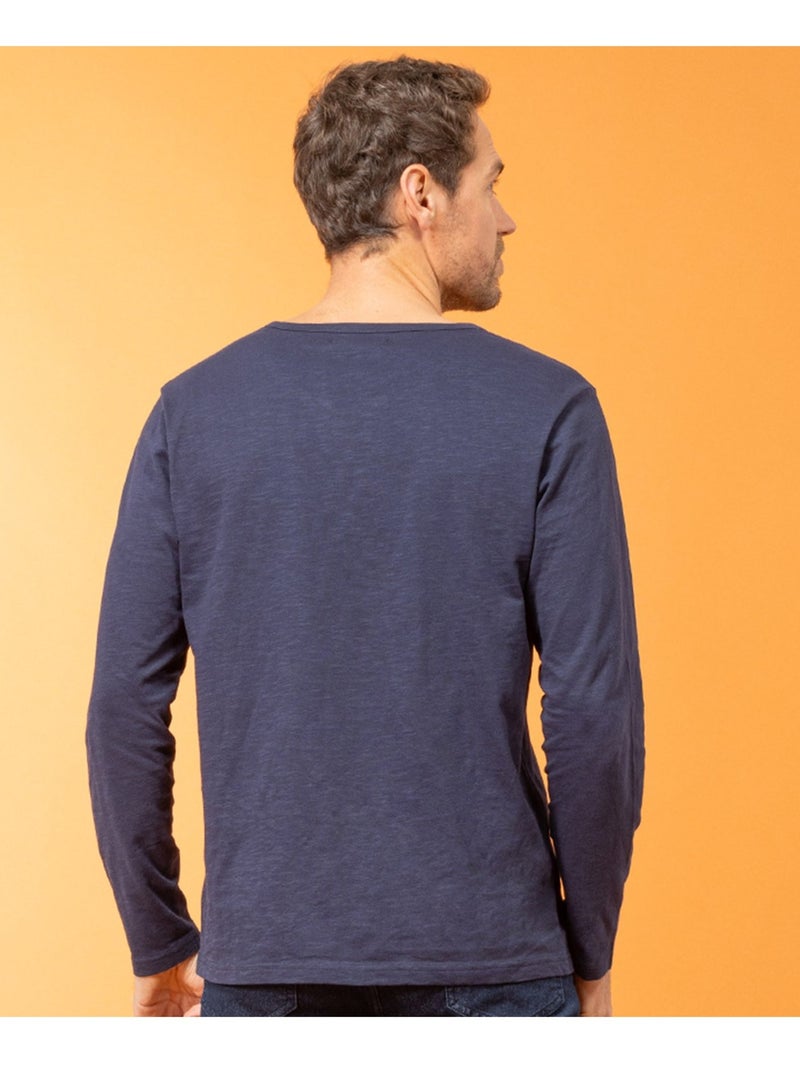T-shirt manches longues - Terre de Marins Bleu - Kiabi