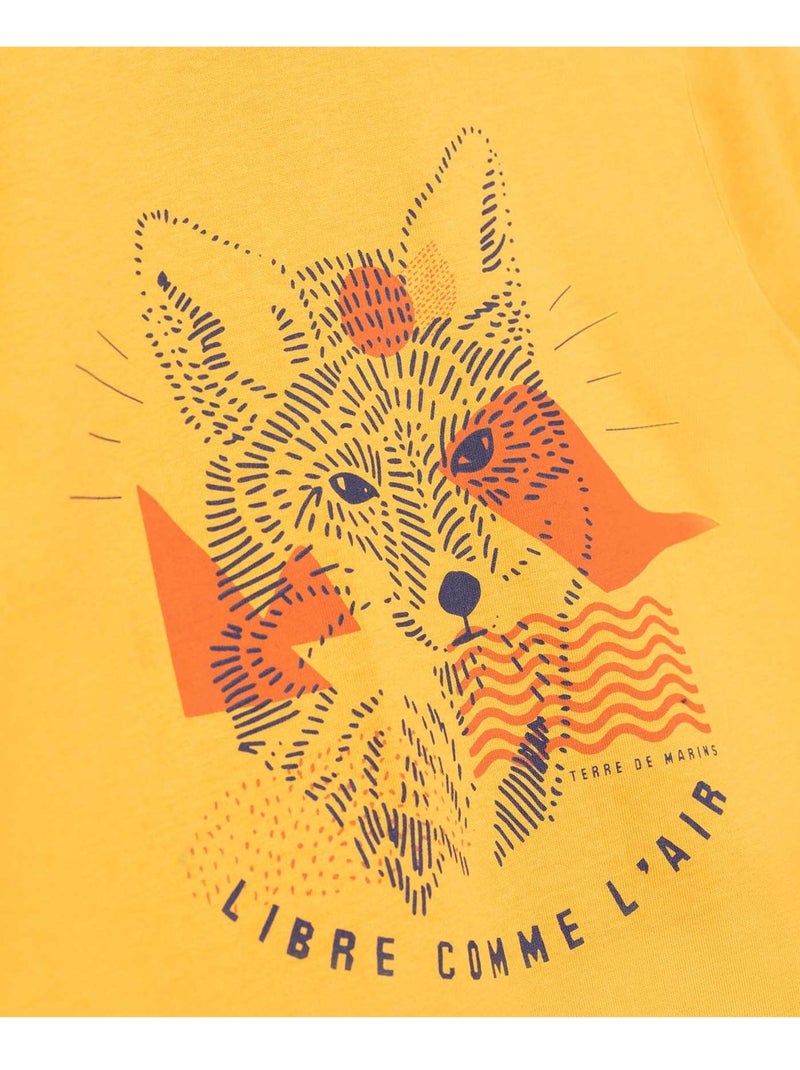 T-shirt manches longues - Terre de Marins Jaune - Kiabi