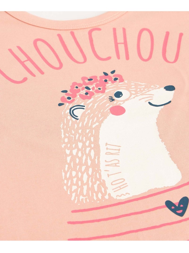 T-shirt manches longues - Terre de Marins Rose - Kiabi