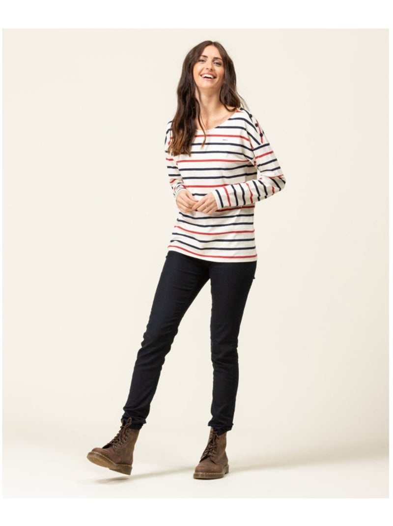 T-shirt manches longues - Terre de Marins Rouge - Kiabi