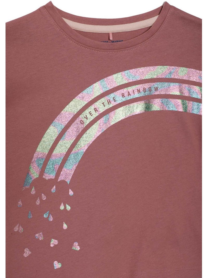T-shirt manches longues 100% coton - terre de marins Rose - Kiabi
