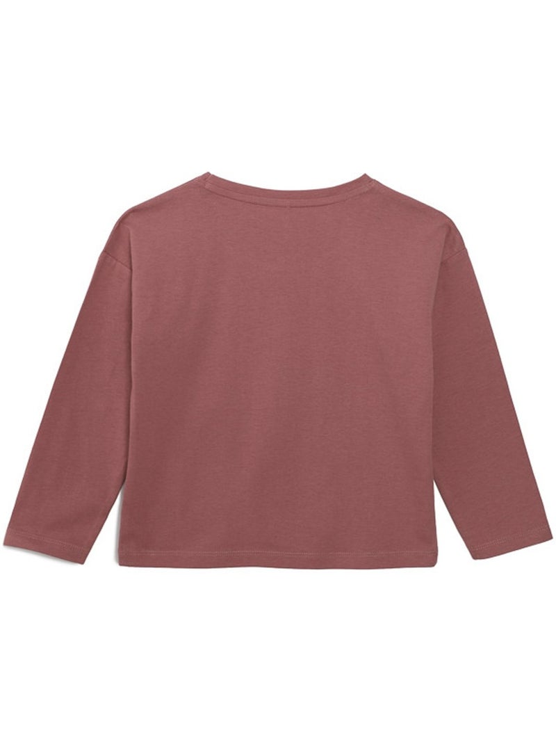 T-shirt manches longues 100% coton - terre de marins Rose - Kiabi