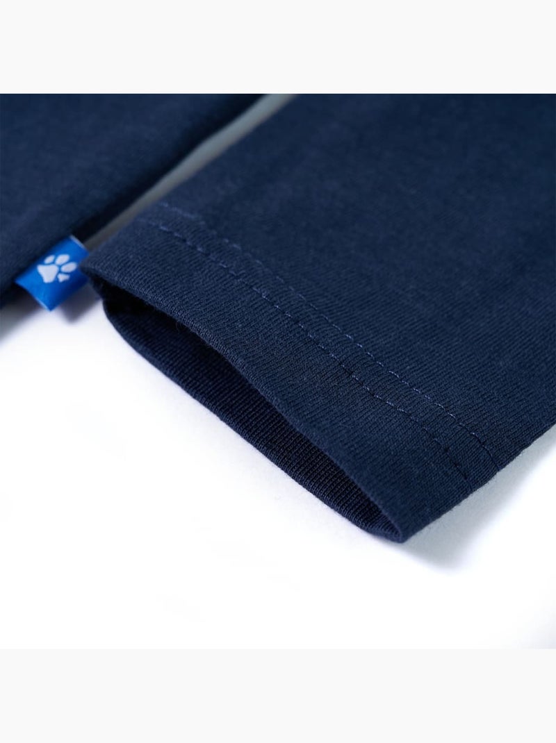 T-shirt manches longues 100% coton imprimé casque - vidaxl Bleu - Kiabi