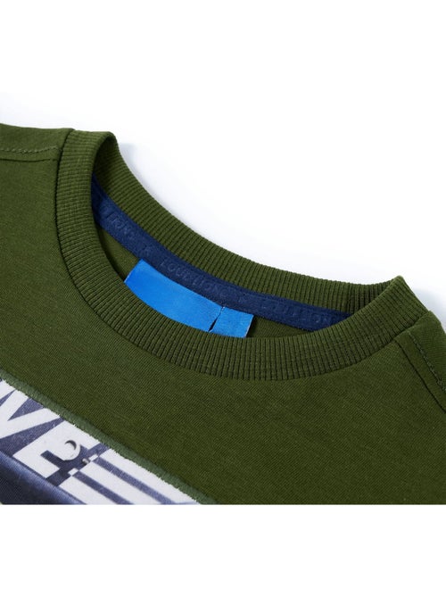 T-shirt manches longues 100% coton imprimé casque - vidaxl - Kiabi