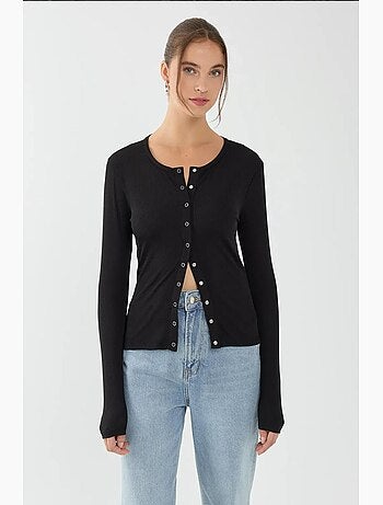 T-shirt manches longues à boutons pression hiccup
