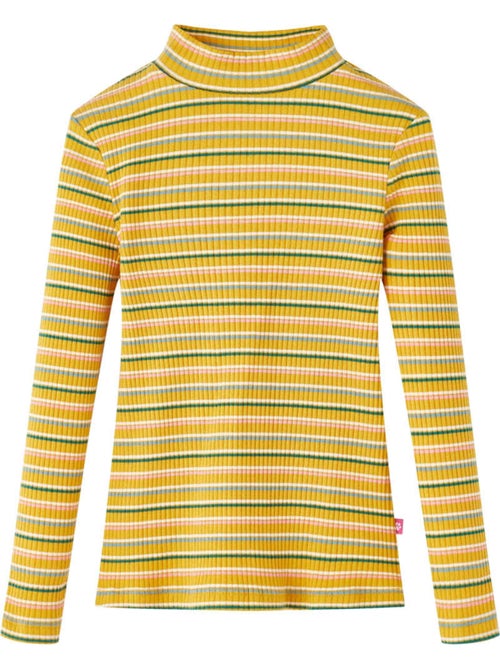 T-shirt manches longues à col cheminée factice rayé - vidaxl - Kiabi T-shirt manches longues à col cheminée factice rayé - vidaxl - Kiabi