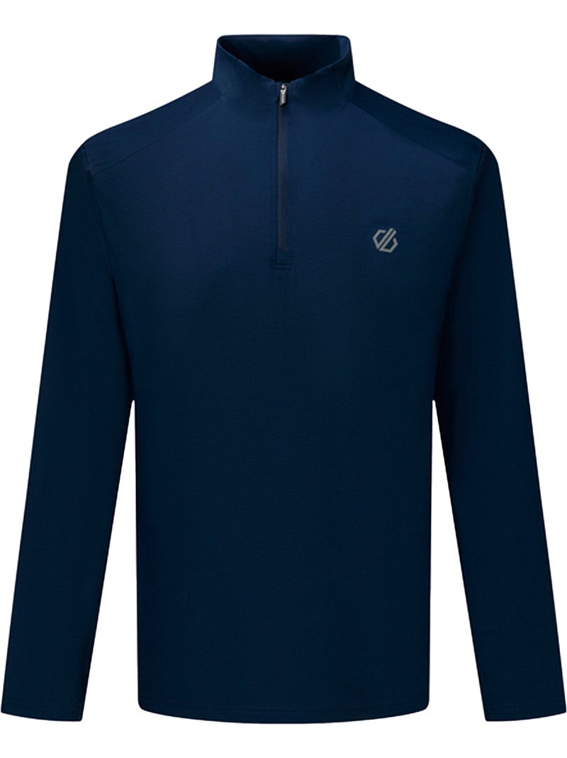 T-shirt manches longues à col montant zippé power up - dare 2b Bleu marine - Kiabi