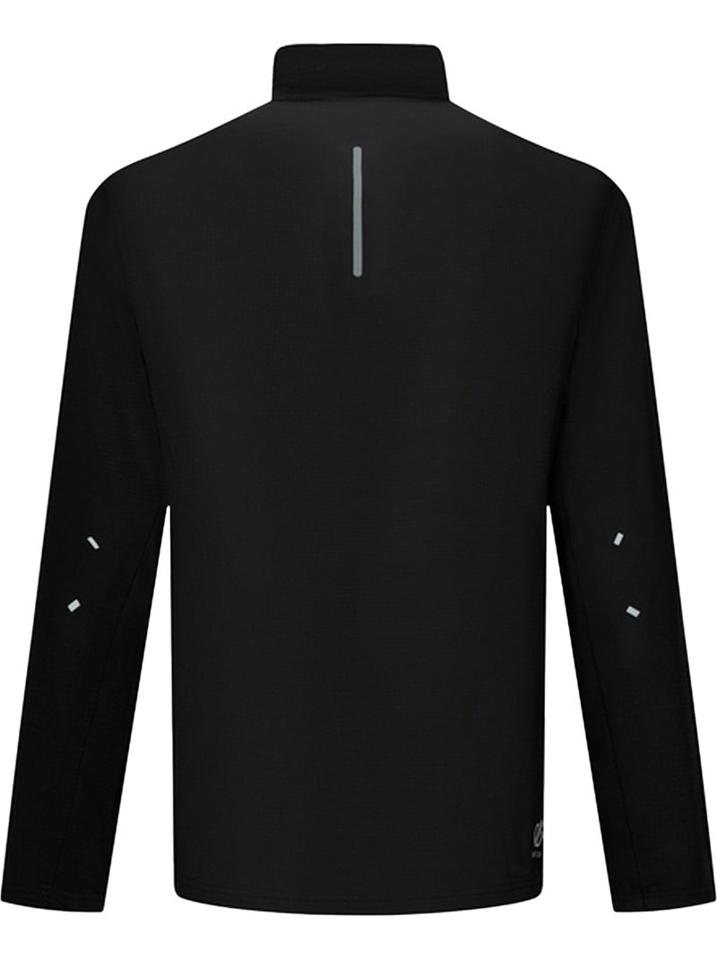 T-shirt manches longues à col montant zippé power up - dare 2b Noir - Kiabi