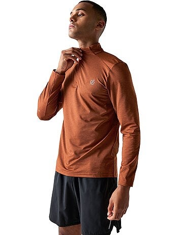 T-shirt manches longues à col montant zippé power up - dare 2b