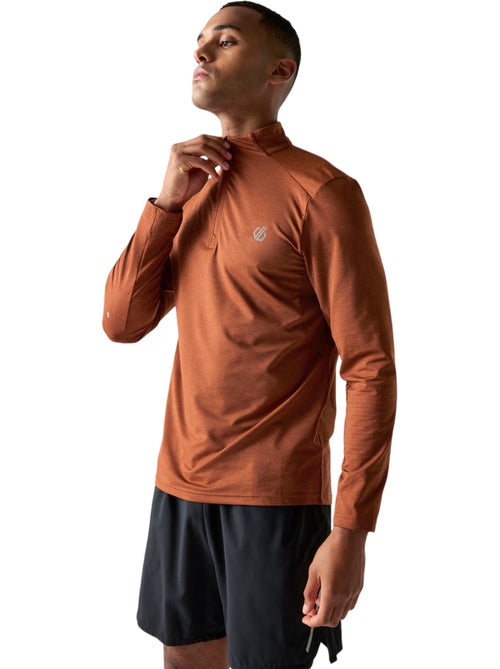 T-shirt manches longues à col montant zippé power up - dare 2b - Kiabi