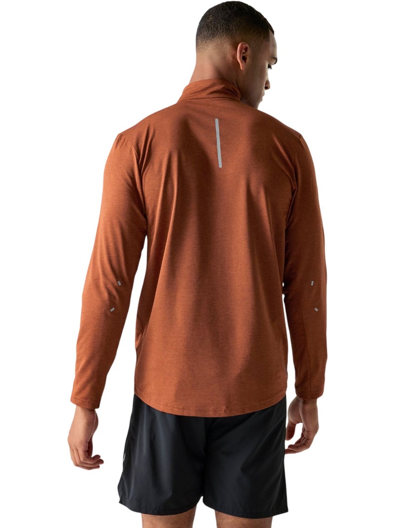 T-shirt manches longues à col montant zippé power up - dare 2b Orange corail - Kiabi