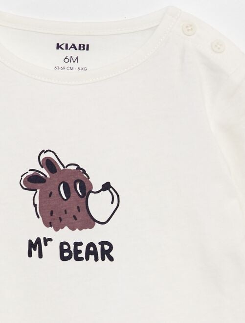 T-shirt manches longues à imprimé placé - Kiabi