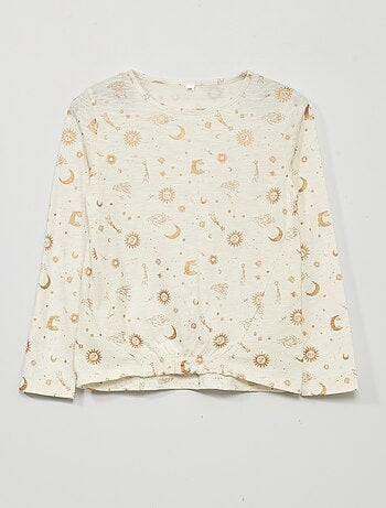 T-shirt manches longues 'astres' - Kiabi