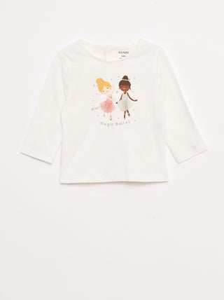 T-shirt manches longues avec animation devant