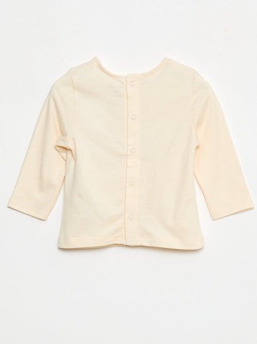 T-shirt manches longues avec animation devant - Kiabi
