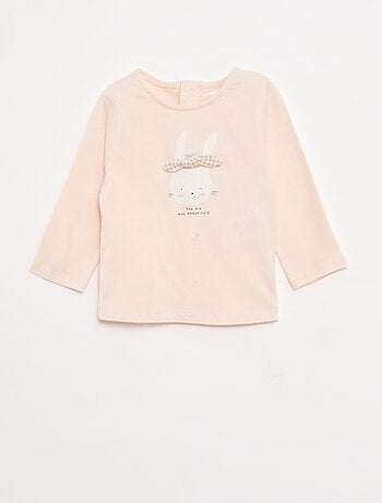 T-shirt manches longues avec animation devant