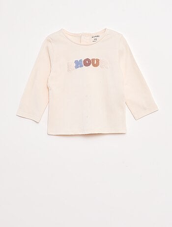 T-shirt manches longues avec animation devant