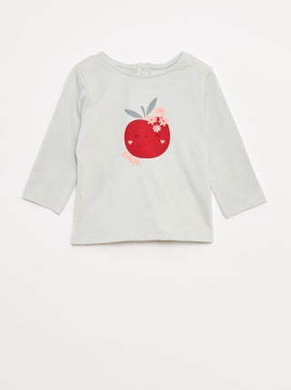 T-shirt manches longues avec animation devant