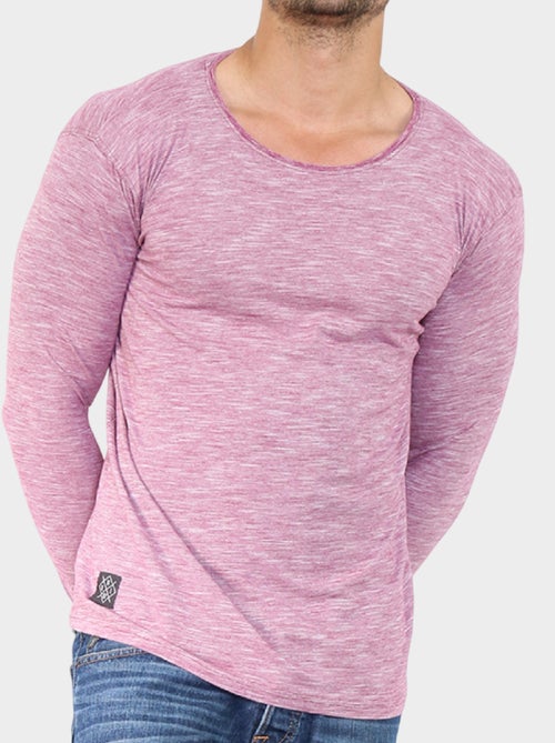 T-shirt manches longues avec fines rayures - Kiabi