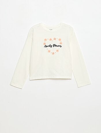 T-shirt manches longues avec sequins