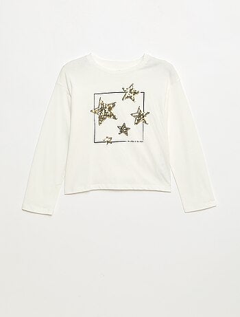 T-shirt manches longues avec sequins
