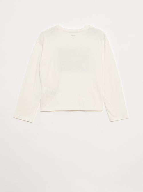 T-shirt manches longues avec sequins - Kiabi