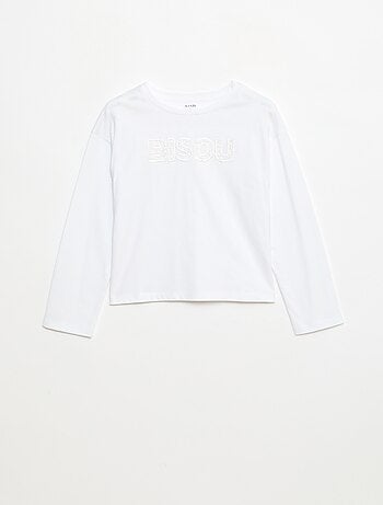 T-shirt manches longues avec sequins
