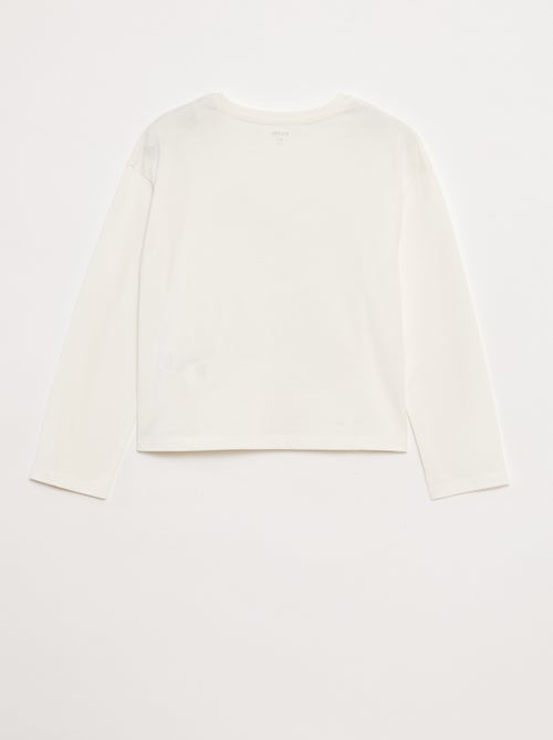 T-shirt manches longues avec sequins - Kiabi