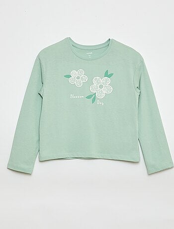 T-shirt manches longues avec sequins