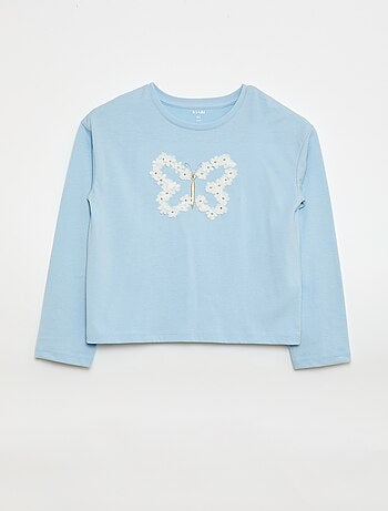 T-shirt manches longues avec sequins