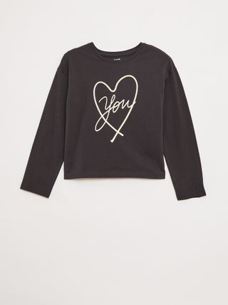 T-shirt manches longues avec sequins