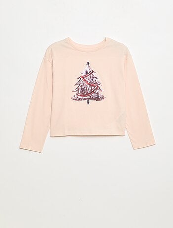T-shirt manches longues avec sequins