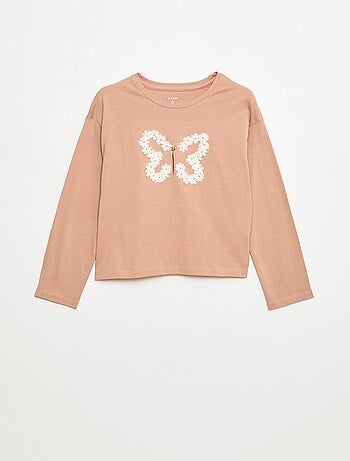 T-shirt manches longues avec sequins