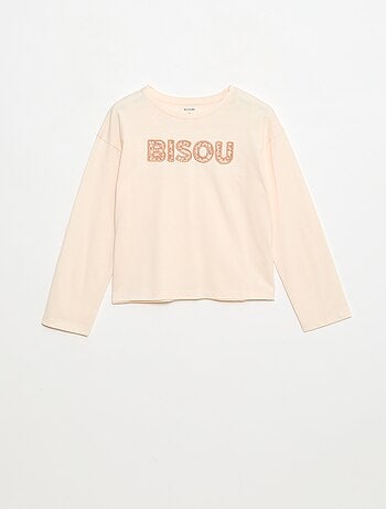 T-shirt manches longues avec sequins