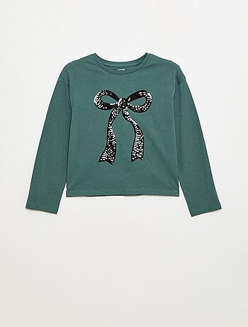 T-shirt manches longues avec sequins