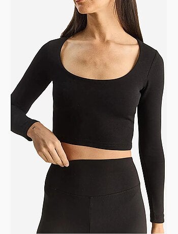 T-shirt manches longues basique court lucci