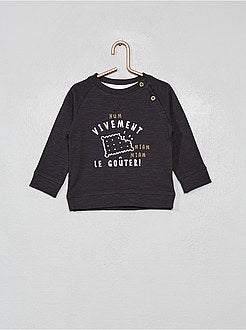 T-shirt manches longues 'biscuit' - Kiabi