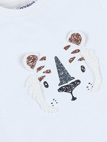 T-shirt manches longues brodé en coton Noukie's