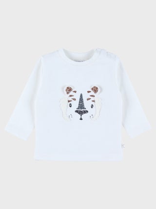 T-shirt manches longues brodé en coton Noukie's