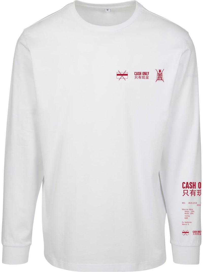 T-shirt manches longues cash only - mister tee Blanc - Kiabi