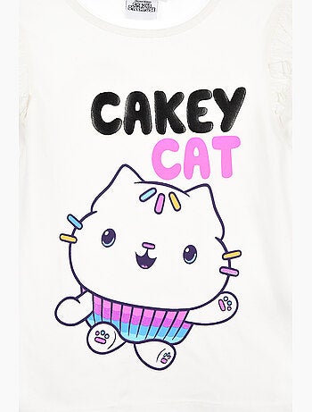 T-shirt manches longues cassé fille gabby's dollhouse - licence officielle