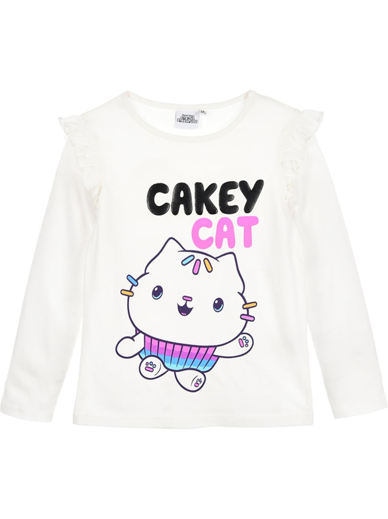 T-shirt manches longues   cassé fille gabby's dollhouse - licence officielle Blanc - Kiabi