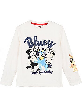 T-shirt manches longues cassé garçon bluey - licence officielle