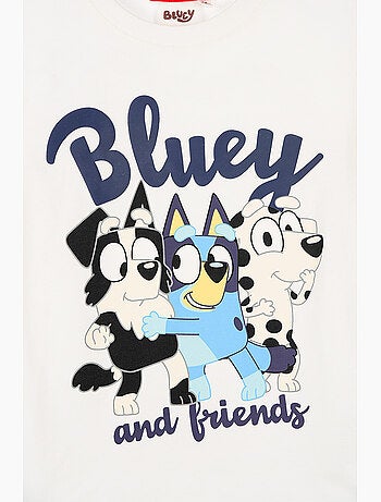 T-shirt manches longues cassé garçon bluey - licence officielle
