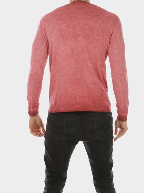 T-shirt manches longues col boutonné - Kiabi