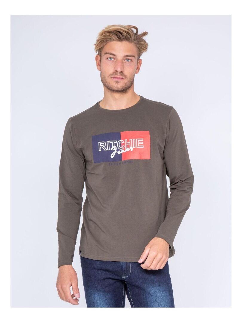 T-Shirt Homme M/L Basic Col Rond Béton - Replay