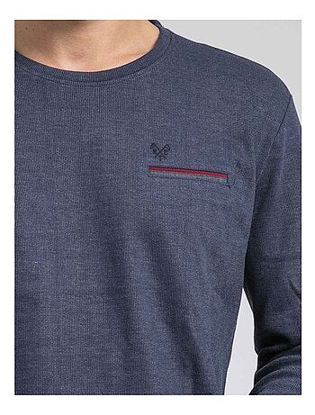 T-shirt manches longues col rond pur coton JABOUTIX